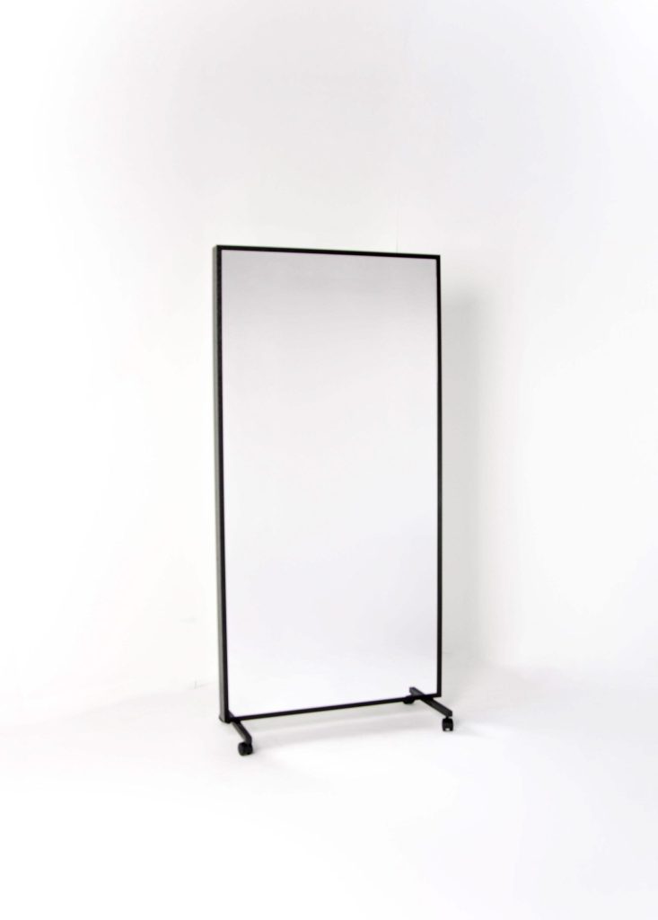 LiteMirror Double Sided With Wood Frame and Rolling Stands