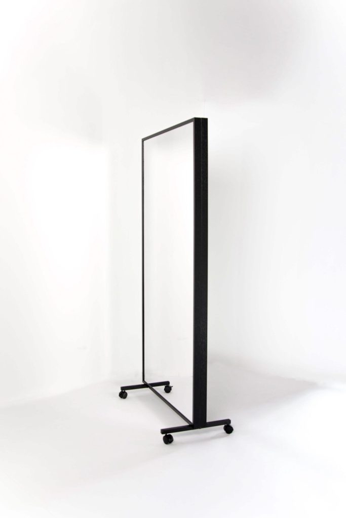 LiteMirror Double Sided With Wood Frame and Rolling Stands