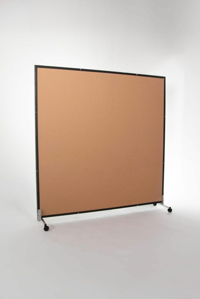 LiteMirror With Wood Frame With Rolling Stands and Cork LiteMirror With Wood Frame With Rolling Stands and Cork