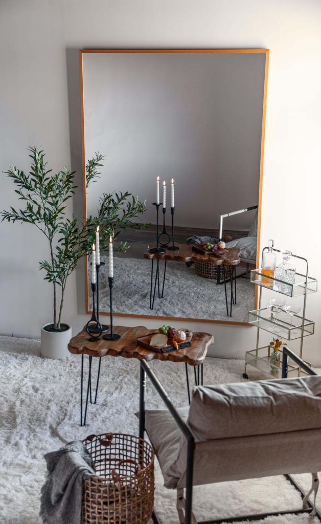 LiteMirror Wall Mount with Wood Frame