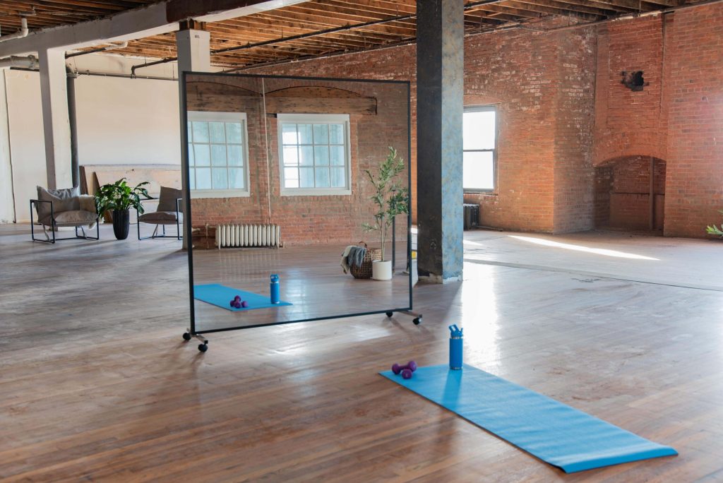 LiteMirror Rolling Stands with Wood Frame