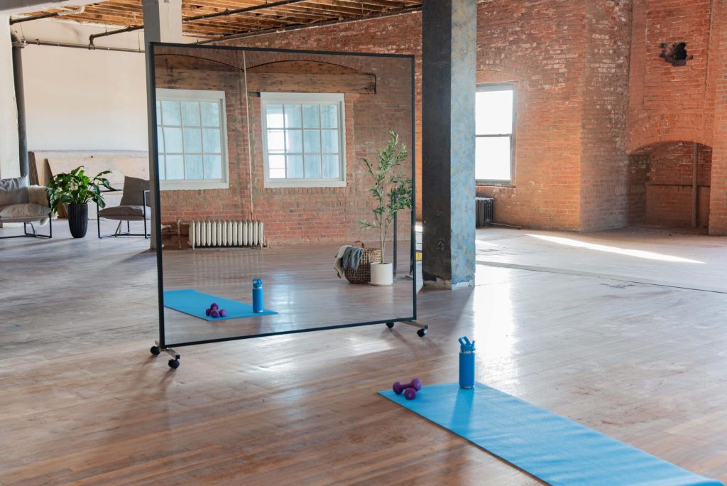 LiteMirror Rolling Stands with Wood Frame